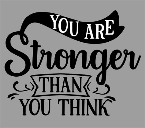 You Are Stronger Than You Think Vector Etsy