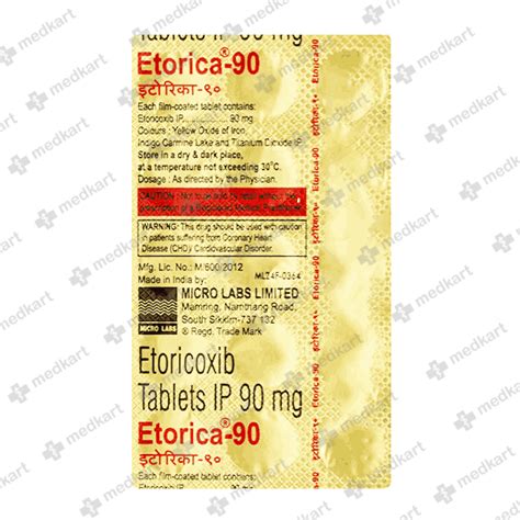 ETORICA 90MG TABLET 10'S, Price, Composition & Generic Alternatives ...