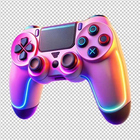 Premium PSD | Latest neon console gamepad isolated