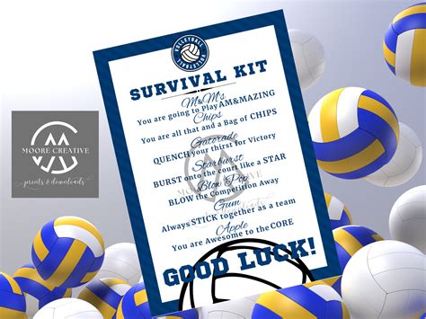 Volleyball Survival Kit Volleyball Volleyball Survival Kit Etsy
