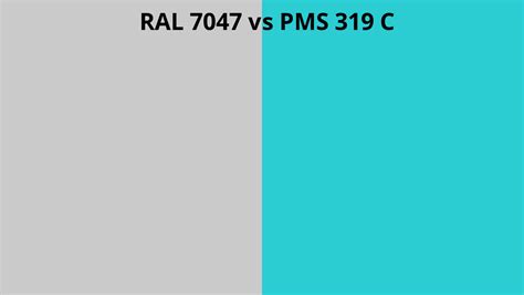 Ral 7047 Vs Pms 319 C Ral Colour Chart Uk