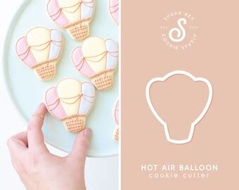 Hot Air Balloon Cookie Cutter Fondant Cutter Guideline Etsy