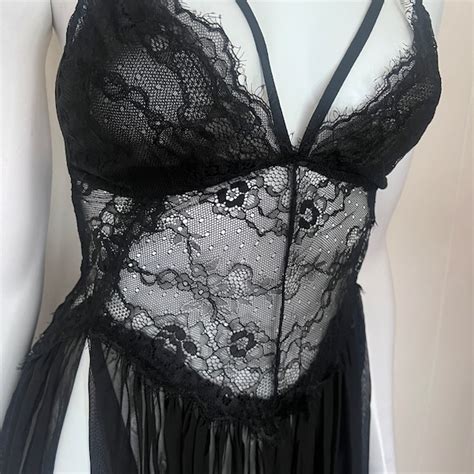 High Slit Lingerie Dress Etsy