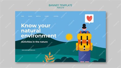 Plantilla De Naturaleza De Diseño Plano Archivo Psd Gratis