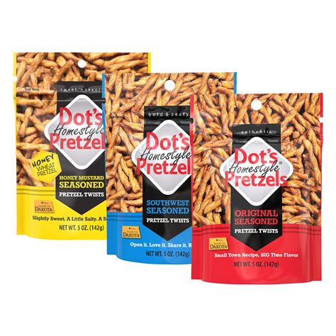 Dots Homestyle Pretzels 5oz Snack Size Individual Packs Variety