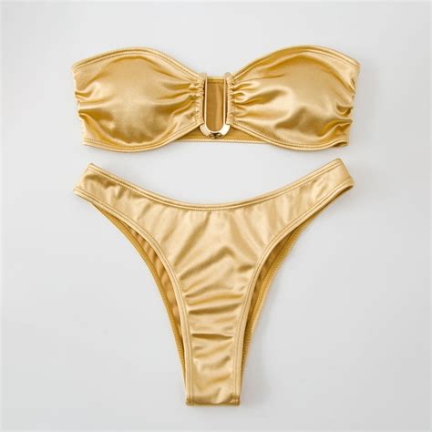 ชดวายนำ bikini sexy ทพช เกาะอก แฟชนเกาหลผหญง ผาเนอด แหงเรว 0185 Shopee Thailand