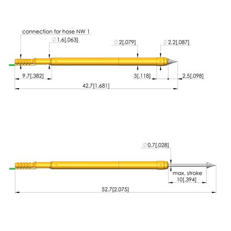 Pneumatic test probe PKS-200 201 150 R 0602 V Item | INGUN