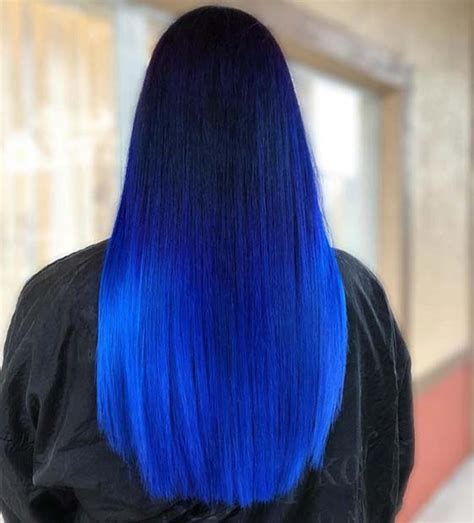 Black Ombre Hair Blue