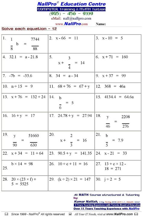Transform Maths Worksheets Year 6 Algebra With Grade 6 7 8 — db-excel.com