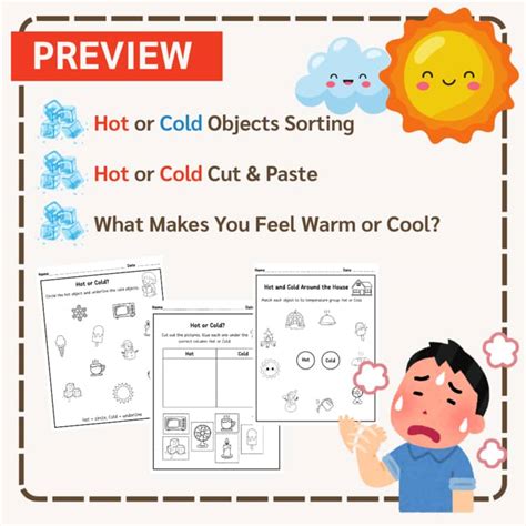 Hot Or Cold Sorting Seasons Science Pack K2 Printable No Prep