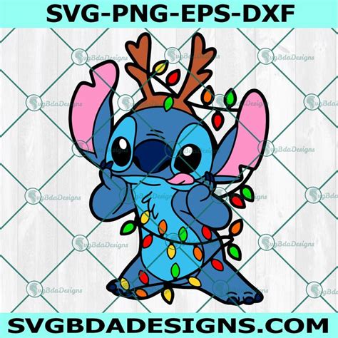 Merry Christmas Stitch Svg Stitch Svg Lilo And Stitch Svg