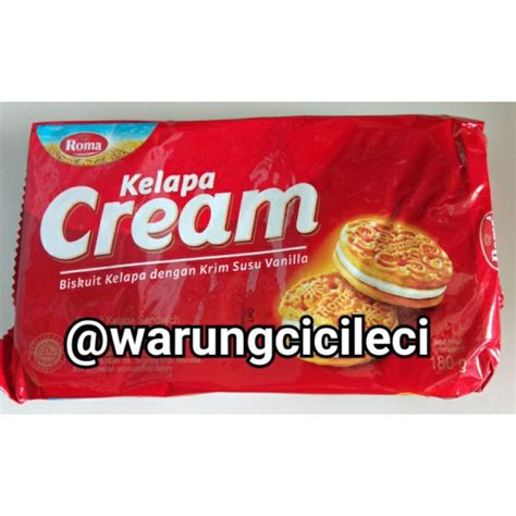 Jual Roma Kelapa Cream Biskuit Kelapa Dengan Krim Susu Vanilla 180g