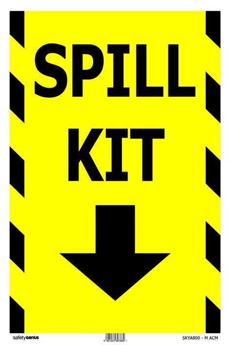 SPILL KIT - YELLOW + ARROW DOWN - Safety Genius