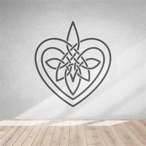 SVG Celtic Hearts Knot For Laser Cutting Stencil Irish Logo Etsy