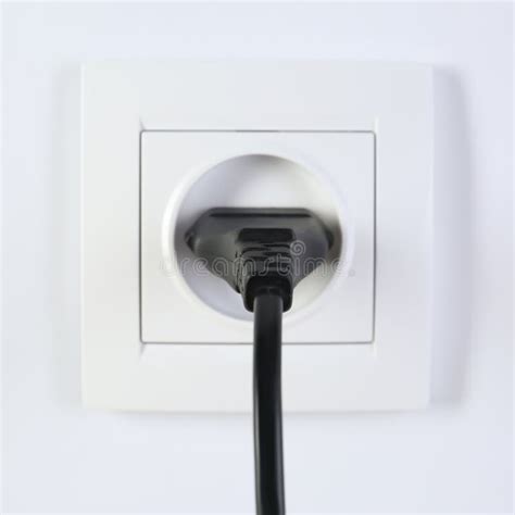power socket  plug  white background stock photo image