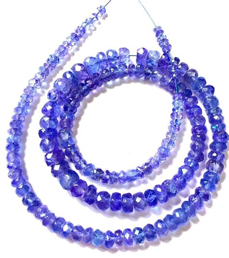 AAA Fine Quality Tanzanite Beads 100 Natural Tanzanite Rondelle