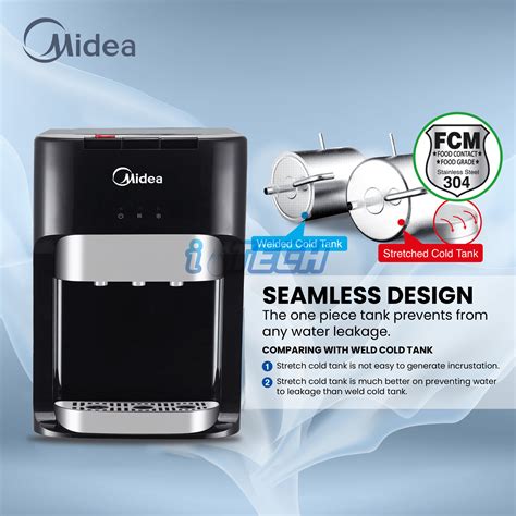 MIDEA Water Dispenser Desktop Hot Warm Cold 3 Suhu Penapis Air Midea 1631 1635 4 Korea