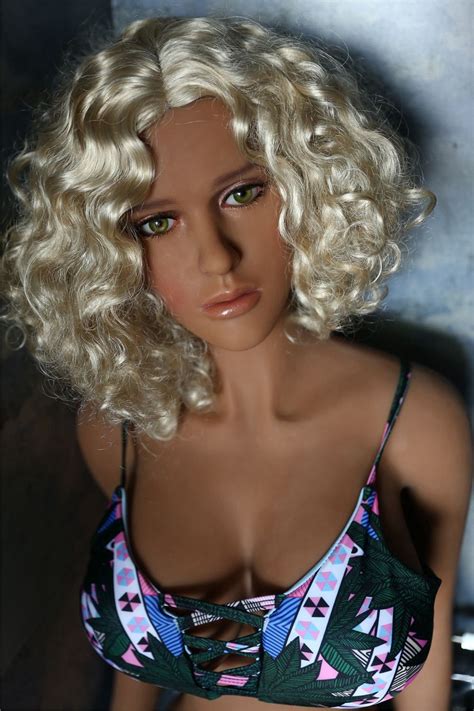 Long Brown Hair Heatable White Skin Silicone Sex Doll Cathy