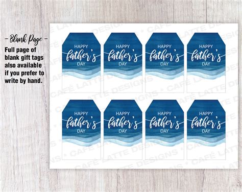 happy fathers day printable gift tags editable personalized gift