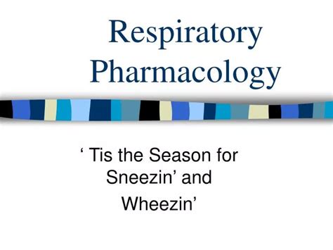 Ppt Respiratory Pharmacology Powerpoint Presentation Free Download Id 276201