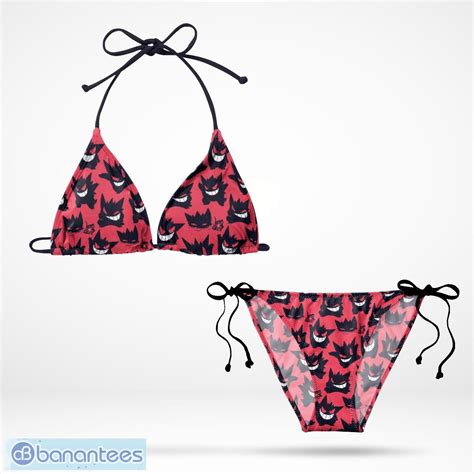 Red Gengar String Bikini Swimwear Gift Fans Banantees