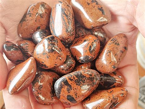 Mahogany Obsidian Tumble Stones Hello Indigo Halo