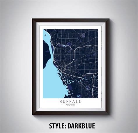 map  buffalo ny buffalo map buffalo poster office etsy