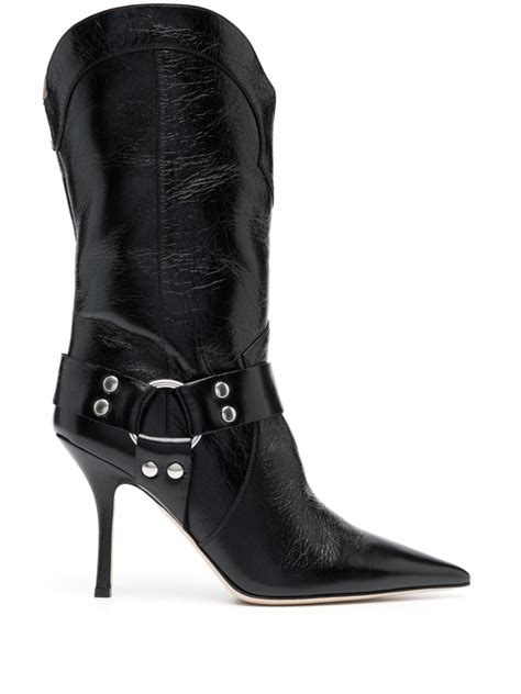 Paris Texas Pointed Toe Leather Boots Farfetch