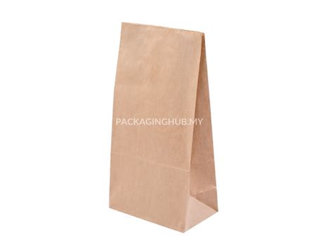 SOS 4 BROWN KRAFT PAPER BAG H236 X W127 X D80mm PackagingHub My