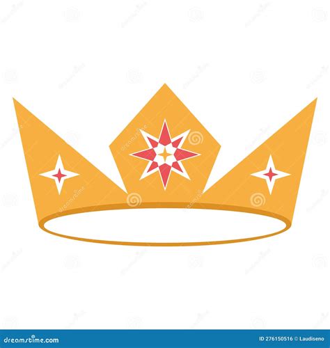 Icono De La Corona Dorada Reina O Rey Aislado Ilustración del Vector