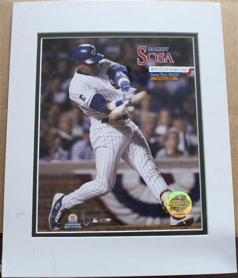 2003 NLCS Chicago Cubs Sammy Sosa Home Run 8 x 10 Photo File w/ 11 x 14 ...