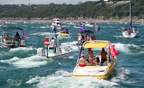 Several Boats Sink Crash Into Rocks At Parade On Lake In Support Of Trump