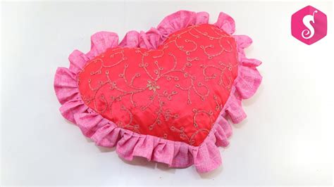 Easy Attractive Heart Shaped Pillow Making At Home L DIY Sofa Pillows