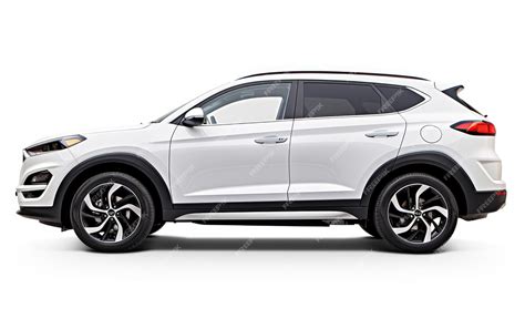 Premium Photo | White Color Shiny Hyundai Tucson SUV on White or PNG