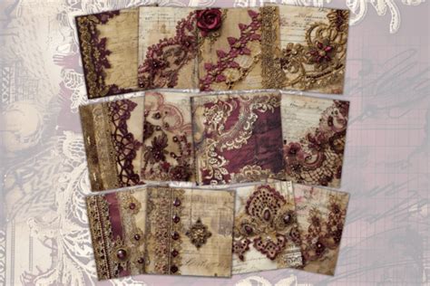 Victorian Antique Lace Digital Papers Graphic By Fantasyfilesstudio