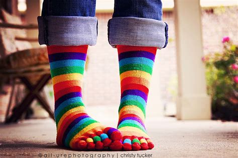 Rainbow Toe Socks Rule 6 365 I Havent Had Much Time To Flickr