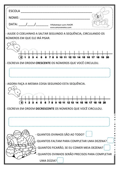 Escreva Os Números Em Ordem Crescente E Decrescente