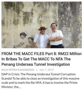 FROM THE MACC FILES The Lim Guan Eng Penang Undersea Tunnel Corruption