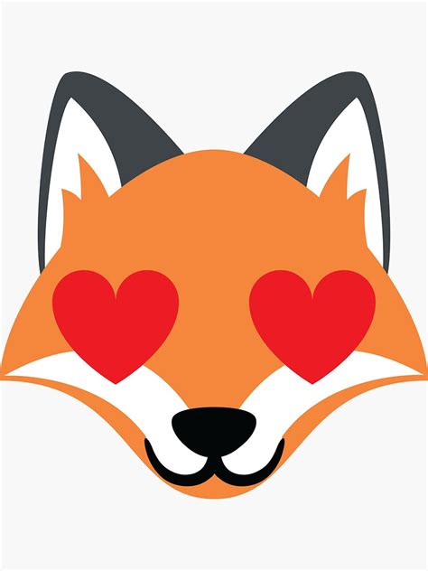 Red Fox Emoji Sticker By Hippoemo Redbubble