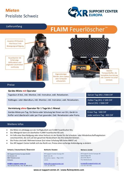 Feuerl Scher Simulator Flyer Preise Conet Gmbh