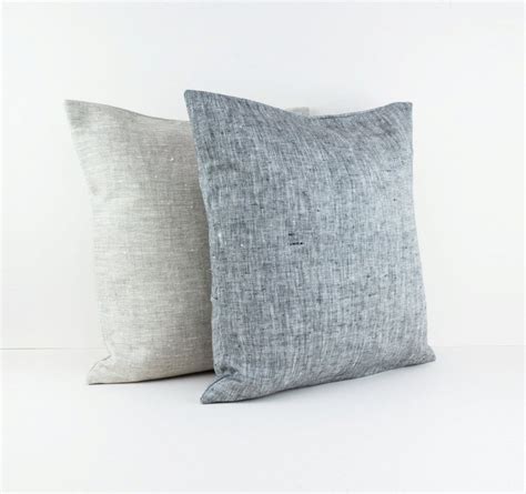 Euro Pillow Cover 26x26 Euro Sham Covers Grey Linen Cushion - Etsy