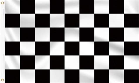 Download Waving Checkered Flag At The Finish Line Wallpaper