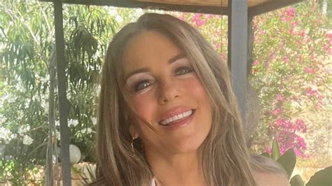 Elizabeth Hurley 59 Shows Off Her Jaw Dropping Figure In White Bikini Bottoms In Sizzling