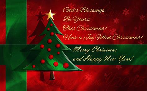 Merry Christmas And Happy New Year Greeting Card With Green Red And