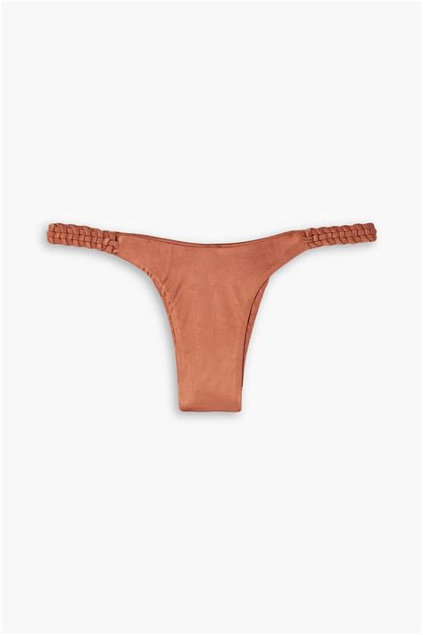 ISA BOULDER Highweave Stretch Satin Bikini Briefs THE OUTNET