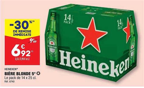 Promo Bière Blonde 5 Heineken chez Aldi iCatalogue fr