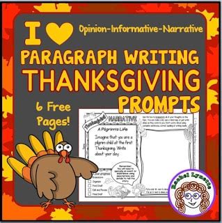 Thanksgiving Writing Prompts! - Classroom Freebies