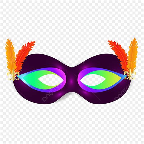 Mardi Gras Feathers Clipart Vector Colorful Realistic Mardi Gras