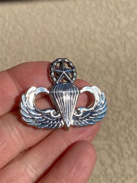 Us Army Jump Master Wings Car Badge With 3m Back Excalibur Industries