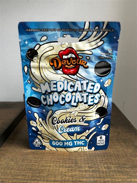 Devour Cookies And Cream Medicated Chocolates Hotbox